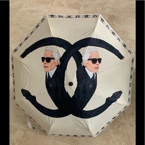 CHANEL Karl Lagerfeld Umbrella incl Box & Sheath